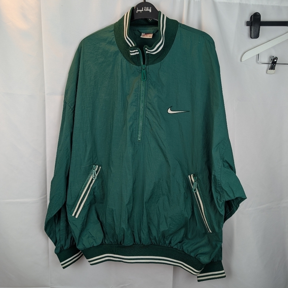 Nike Vintage Y2K Green Windbreaker Jacket Size L In EUC